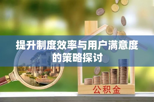 汝州提升制度效率与用户满意度的策略探讨